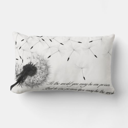 Dandelion Inspiration Lumbar Pillow 13 x 21