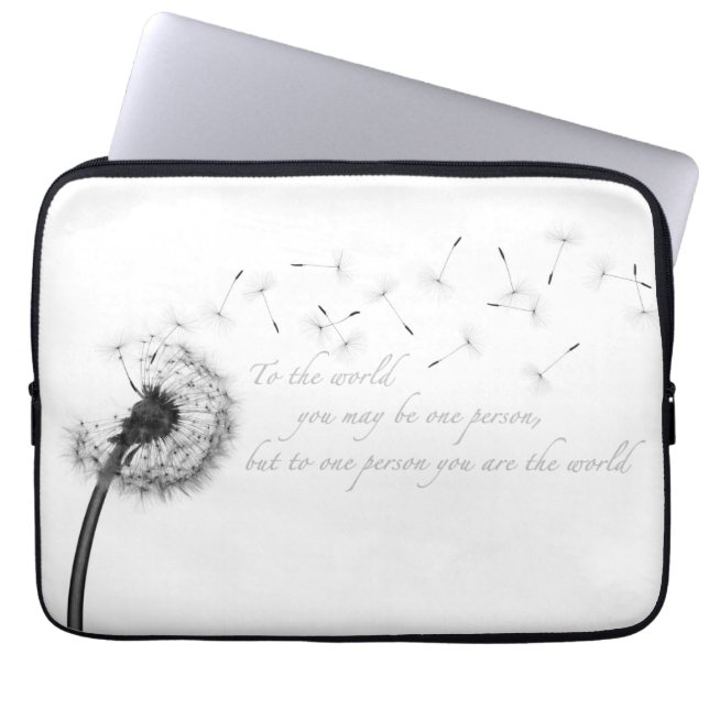 Dandelion Inspiration Neoprene Laptop Sleeve (Front)