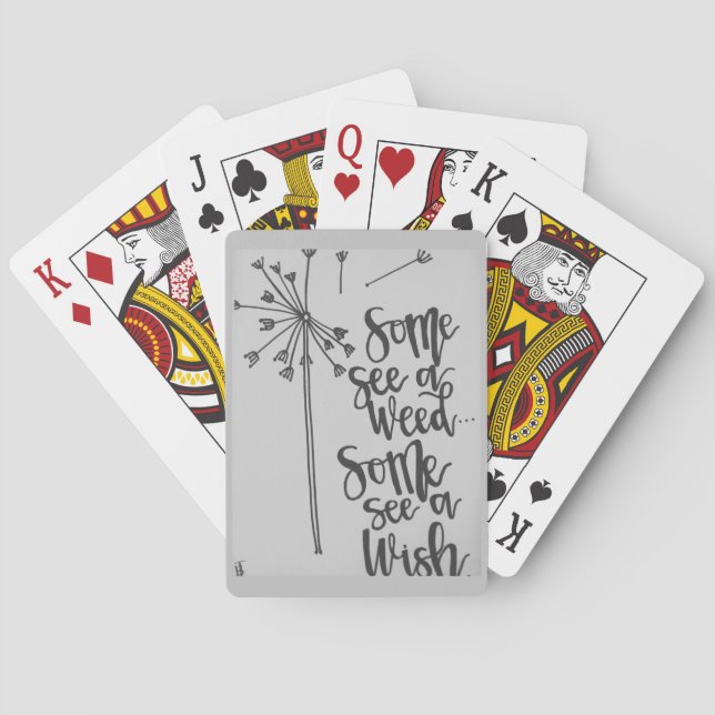 Dandelion inspiration poker cards (Back)