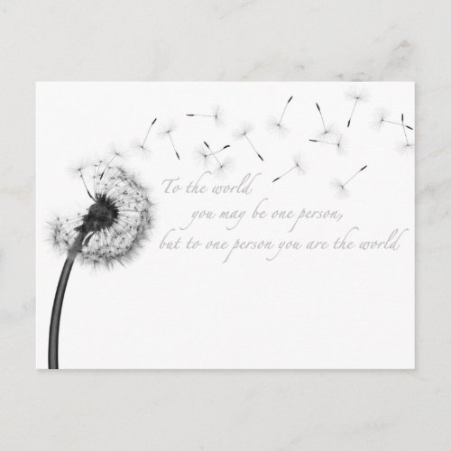 Dandelion Inspiration Postcard