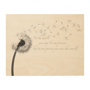 Dandelion Inspiration Wood Wall Art