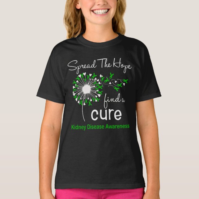 Dandelion Kidney Disease Awareness T-Shirt (Front)