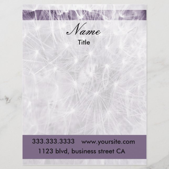 dandelion letterheads letterhead (Front)