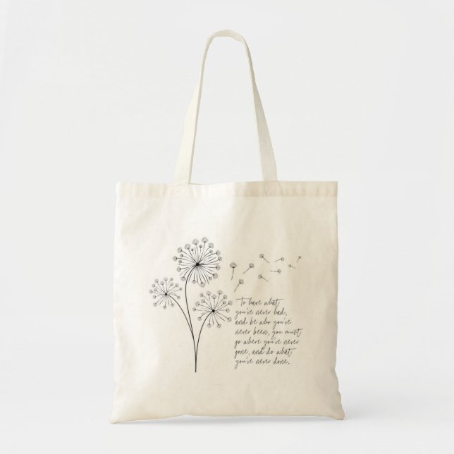 Dandelion Love Trendy Tote Bag (Front)