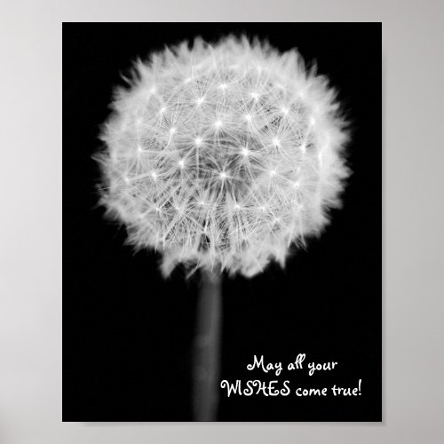 Dandelion May all your wishes come true Poster