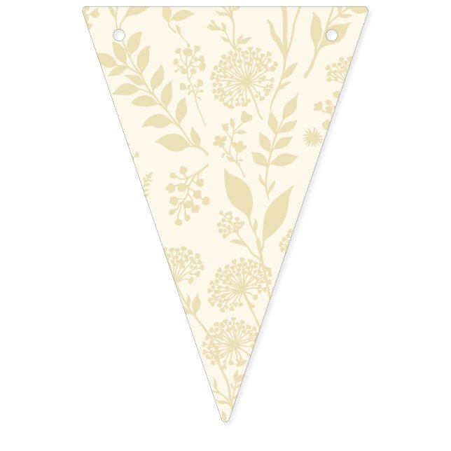 Dandelion Meadow Golden Wheat - Neutral Bunting Flags (First Flag)