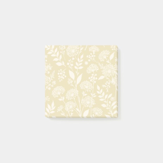 Dandelion Meadow Neutral - Golden Wheat Post-it Notes (Front)