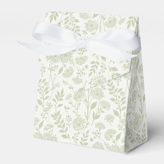 Dandelion Meadow Soft Olive - Neutral Favor Boxes (Front Side)