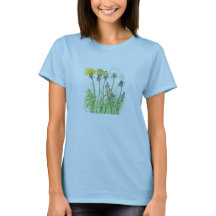 Dandelion Medicinal Herb Plant Drawing T-Shirt