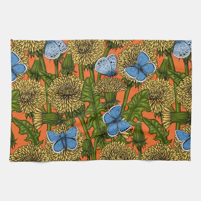 Dandelion medow kitchen towel (Horizontal)