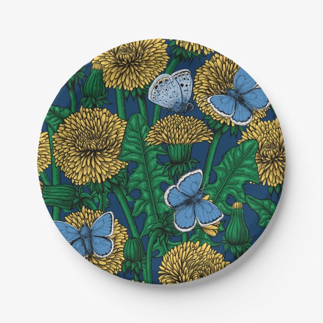 Dandelion medow paper plates (Front)