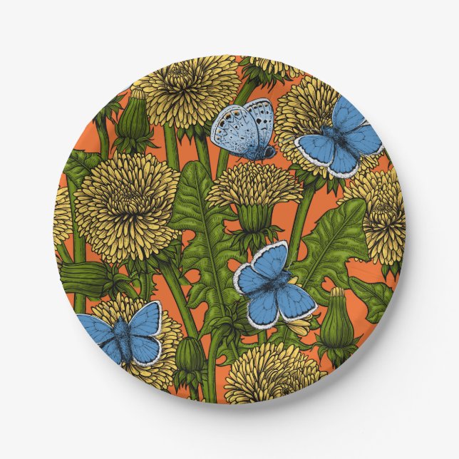 Dandelion medow paper plates (Front)