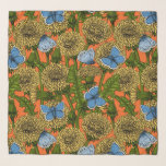 Dandelion medow scarf<br><div class="desc">Vector seamless pattern with dandelions and common blue butterflies.</div>