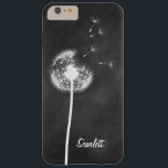 Dandelion Monogram Chalkboard iPhone 6/6s Plus Barely There iPhone 6 Plus Case<br><div class="desc">This trendy chalkboard iPhone 6/6s Plus Case is accented with a delicate white dandelion and seeds on a chalkboard background,  and personalized your name or monogram if preferred.</div>