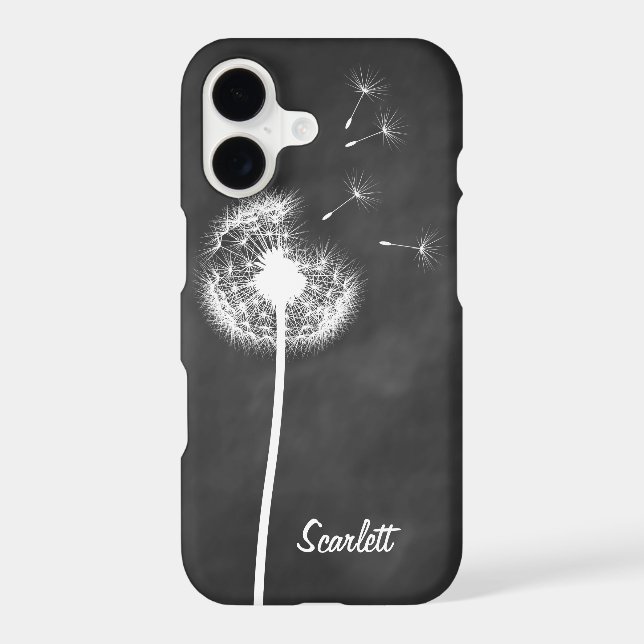 Dandelion Monogram Chalkboard iPhone 7 Plus Case (Back)