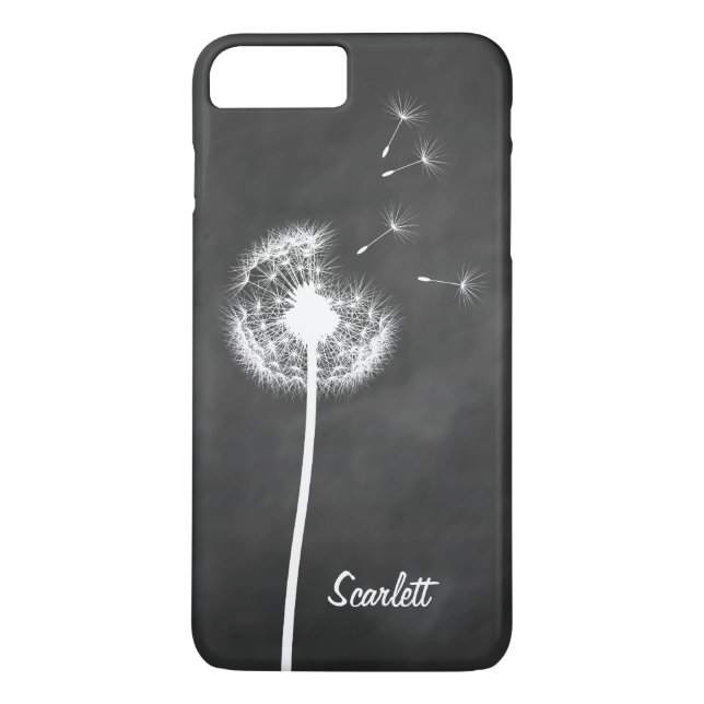 Dandelion Monogram Chalkboard iPhone 7 Plus Case-Mate iPhone Case (Back)