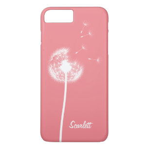 Dandelion Monogram on Coral iPhone 7 Plus iPhone 8 Plus/7 Plus Case