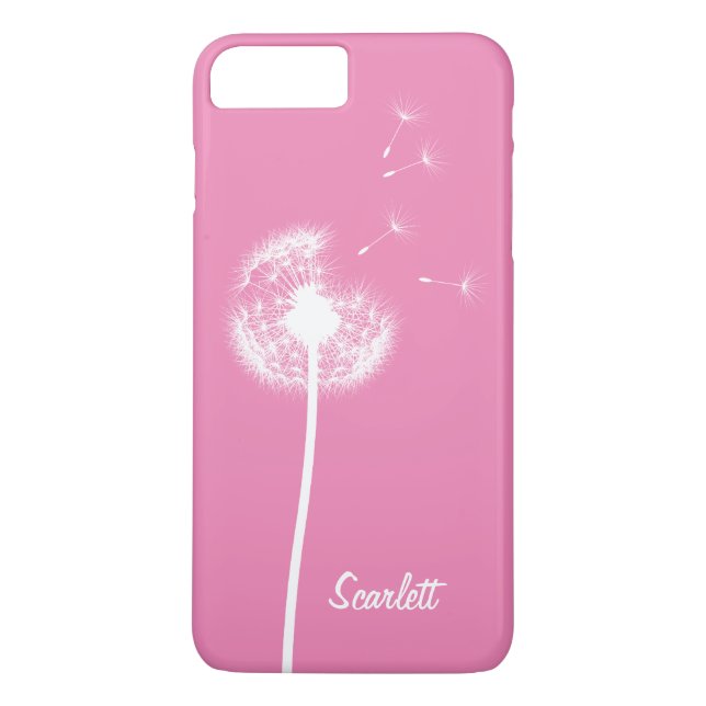 Dandelion Monogram Pink iPhone 7 Plus Case-Mate iPhone Case (Back)