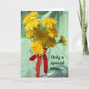 Dandelion Mother's Day Card by no_reason at Zazzle