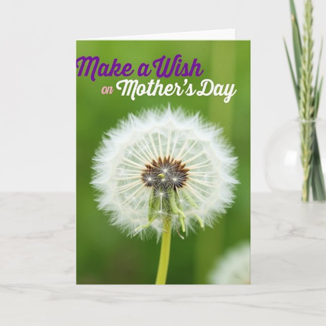 Dandelion Mothers Day Wish Card (Front)