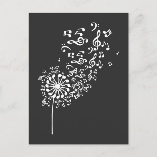 Dandelion Musical Notes Music Lover Nature Flower