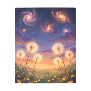 Dandelion Nebula Meadow Metal Print