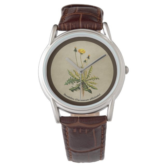 Dandelion On Old Paper Watch (Front)