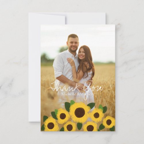 Dandelion Patch Photo Thank You Card