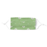 Dandelion Pattern on Green Background Cloth Face Mask