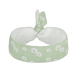 Dandelion Pattern on Green Background Elastic Hair Tie