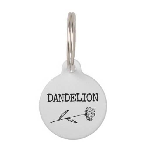 Dandelion Pet ID Tag