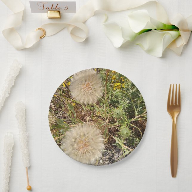 Dandelion Photo Paper Plates (Wedding)