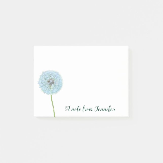 Dandelion Photo Personalized Message Post-it Notes (Front)