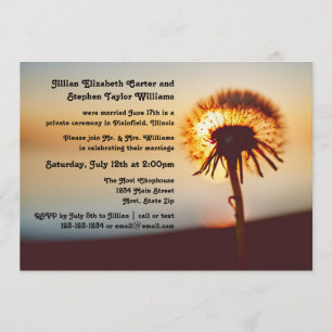 Dandelion Photo - Wedding Announcement