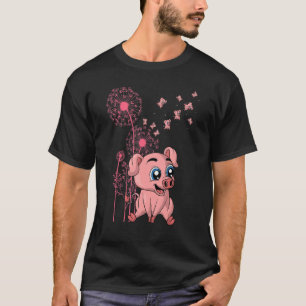 Dandelion Piglet Farm Animal Farmer Cute Pig 1 T-Shirt