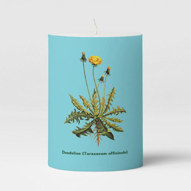 Dandelion Pillar Candle (Front)