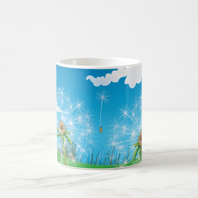 Dandelion plant color morph mug  (Center)
