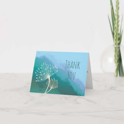 Dandelion Positive Folded Thank You Card