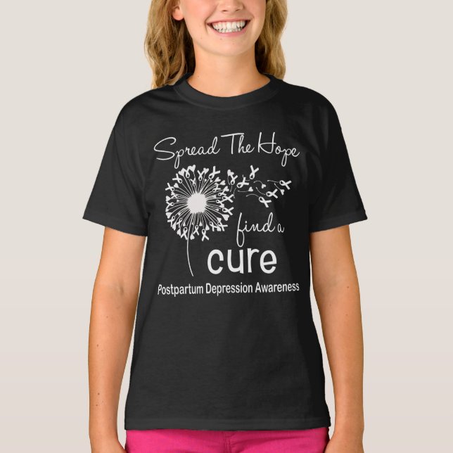 Dandelion Postpartum Depression Awareness T-Shirt (Front)