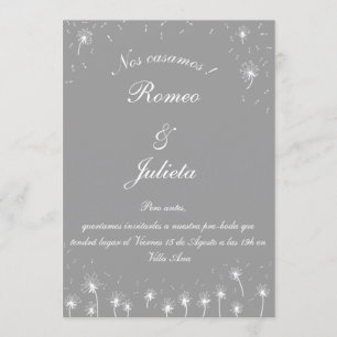 Dandelion pre-wedding invitation
