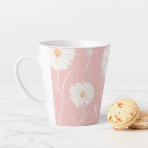 Dandelion Puff Pink Latte Mug