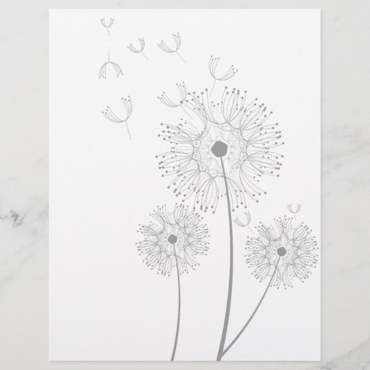 Dandelion pure modern flower art (Front)