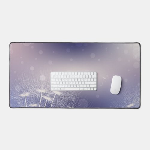 Dandelion Purple background Multi_function Desk Mat