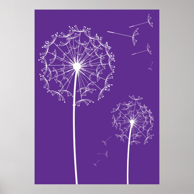 dandelion purple poster (Front)