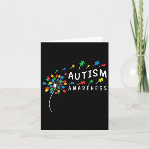 Dandelion Puzzle Piece Cool Autism Boys Girls Kids Card