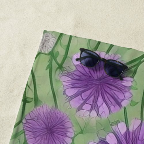 Dandelion Rose Beach Towel