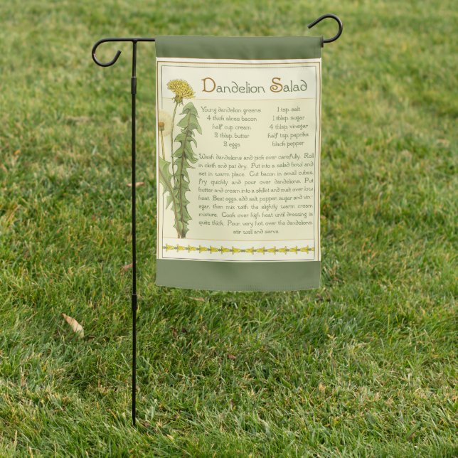 Dandelion Salad Garden Flag (In SItu)