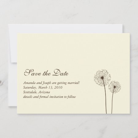 Dandelion Save The Date Invitation