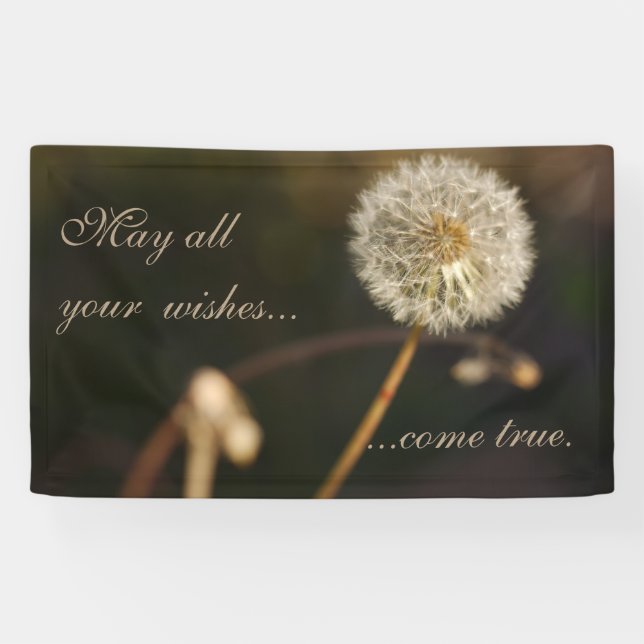 Dandelion Seed Head in Brown Tones Banner (Horizontal)