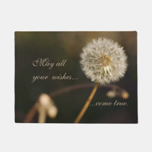 Dandelion Seed Head in Brown Tones Car  Doormat